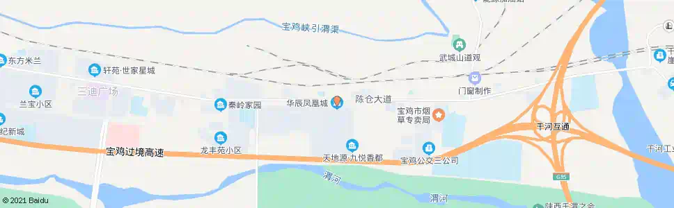 宝鸡卧龙寺(华辰凤凰城)_公交站地图_宝鸡公交_妙搜公交查询2025