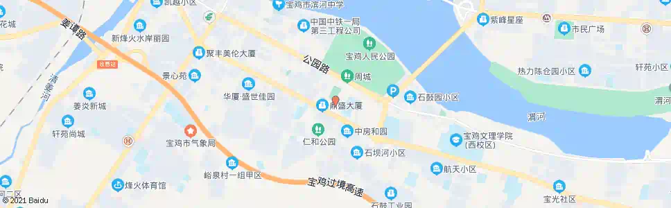 宝鸡公园南路_公交站地图_宝鸡公交_妙搜公交查询2025