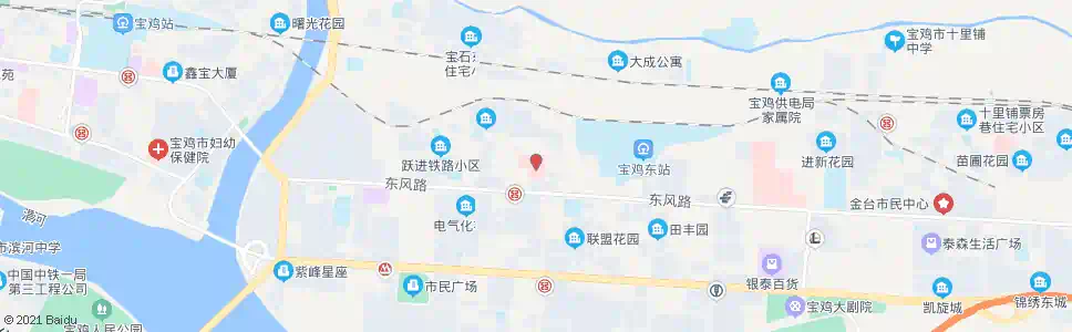 宝鸡第二市人民医院_公交站地图_宝鸡公交_妙搜公交查询2025