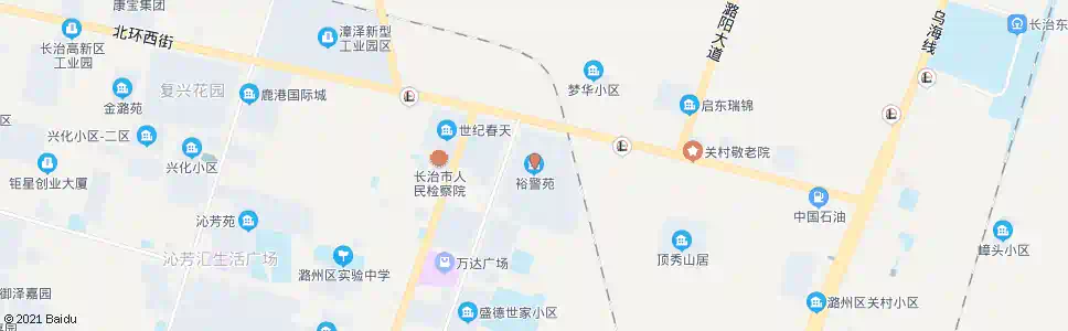 长治裕警苑小区(长兴北路)_公交站地图_长治公交_妙搜公交查询2025