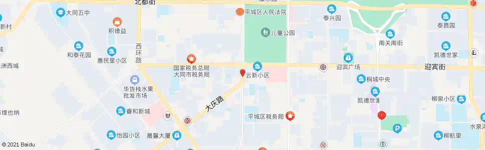 大同云中路迎宾街口_公交站地图_大同公交_妙搜公交查询2025