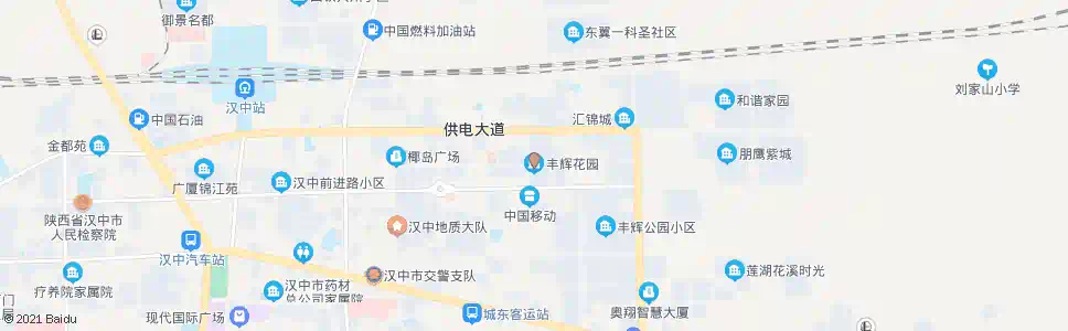 汉中丰辉广场(学府花园)_公交站地图_汉中公交_妙搜公交查询2025