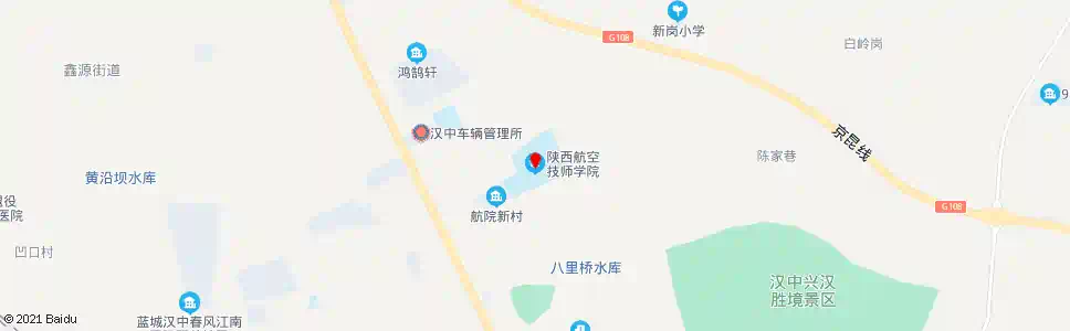 汉中航空技术学院(鑫源开发区)_公交站地图_汉中公交_妙搜公交查询2025