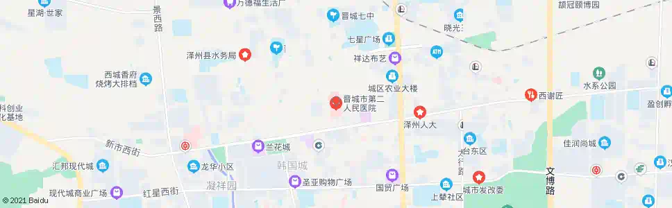 晋城市二医院_公交站地图_晋城公交_妙搜公交查询2025