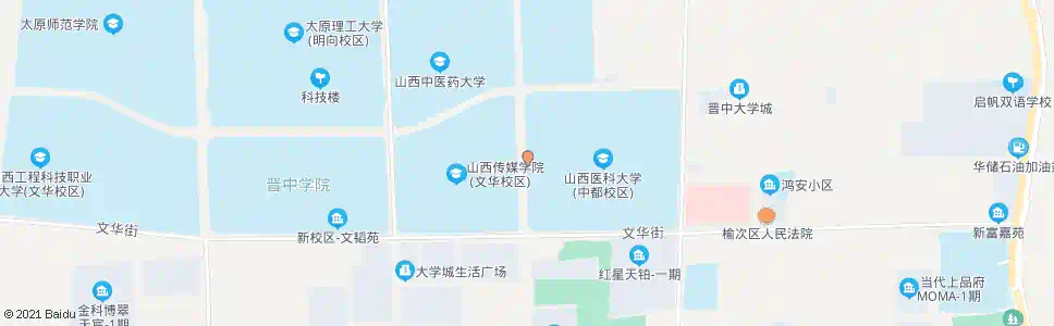 晋中山西医科大学新校区西门_公交站地图_晋中公交_妙搜公交查询2025
