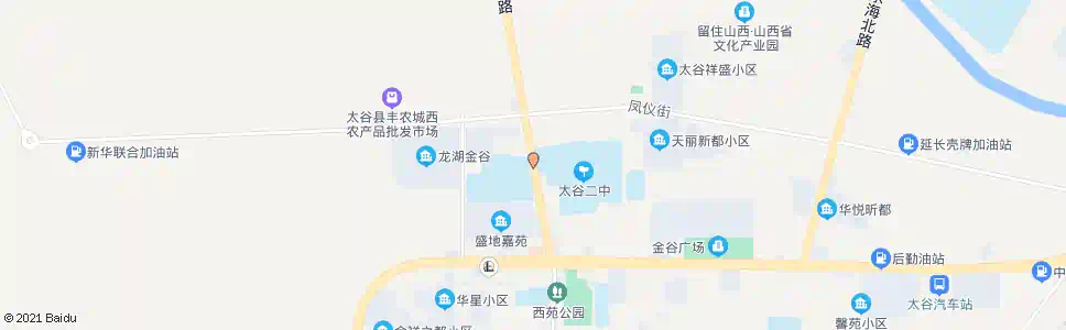 晋中太谷二中_公交站地图_晋中公交_妙搜公交查询2025