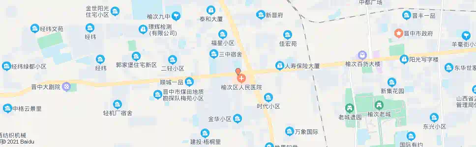 晋中区医院_公交站地图_晋中公交_妙搜公交查询2025