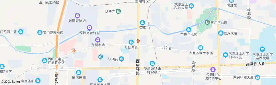 太原西中环西矿街口_公交站地图_太原公交_妙搜公交查询2025