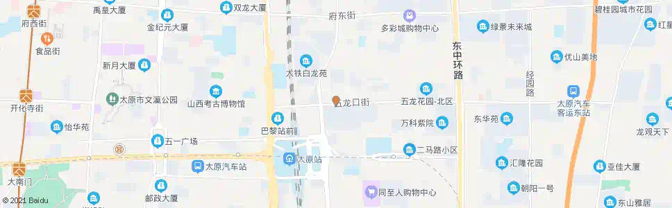 太原五龙口街双塔北路口_公交站地图_太原公交_妙搜公交查询2025