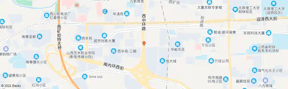 太原西中环西华苑街口_公交站地图_太原公交_妙搜公交查询2025