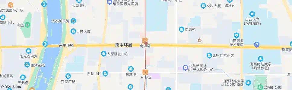 太原南中环长治路口_公交站地图_太原公交_妙搜公交查询2025