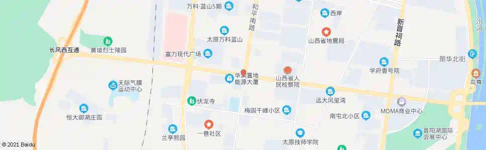太原和平南路长风西街口_公交站地图_太原公交_妙搜公交查询2025