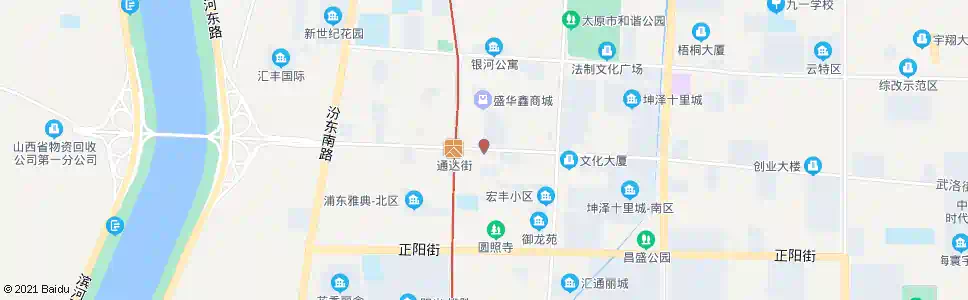太原通达街人民南路口_公交站地图_太原公交_妙搜公交查询2025