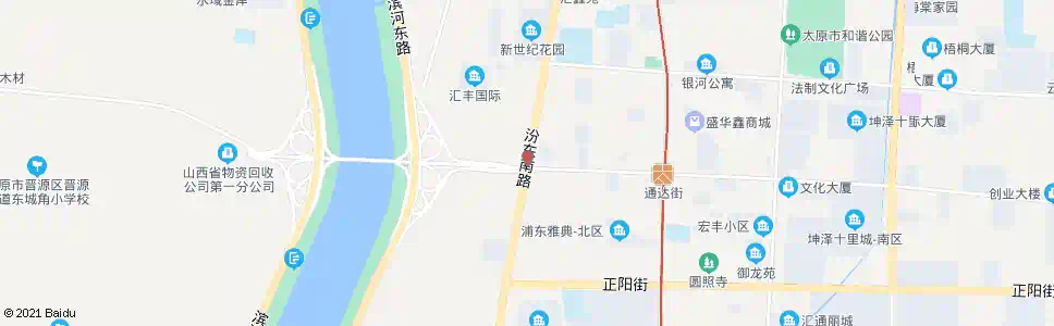太原汾东南路通达西街口_公交站地图_太原公交_妙搜公交查询2025