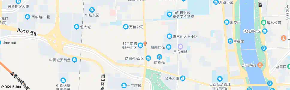 太原太纺宿舍西_公交站地图_太原公交_妙搜公交查询2025