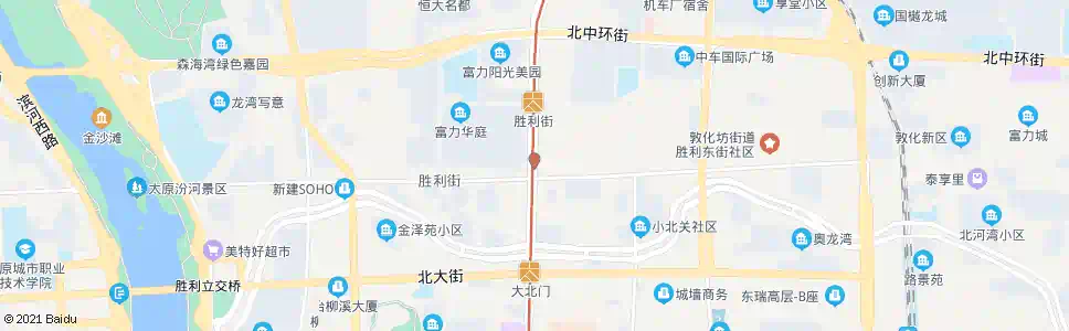 太原解放北路胜利街口_公交站地图_太原公交_妙搜公交查询2025