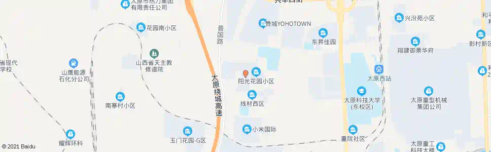 太原阳光丽景小区_公交站地图_太原公交_妙搜公交查询2025