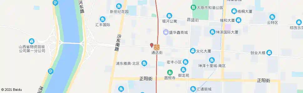 太原通达西街人民南路口_公交站地图_太原公交_妙搜公交查询2025