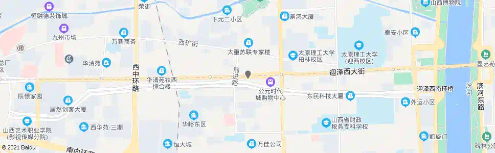 太原迎泽街前进路口_公交站地图_太原公交_妙搜公交查询2025