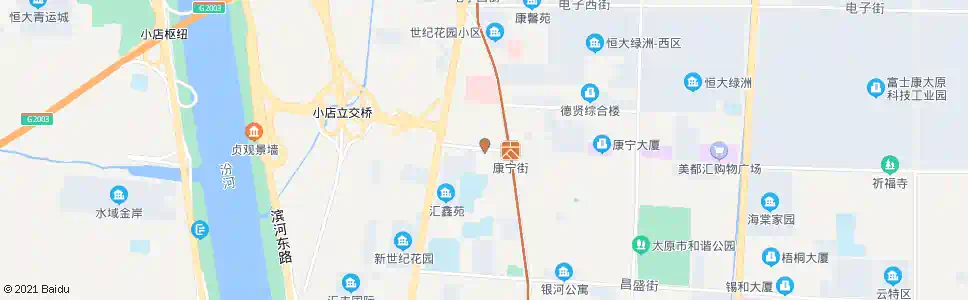 太原康宁西街_公交站地图_太原公交_妙搜公交查询2025