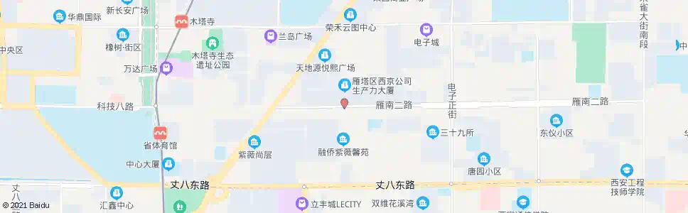 西安电子四路西段_公交站地图_西安公交_妙搜公交查询2025