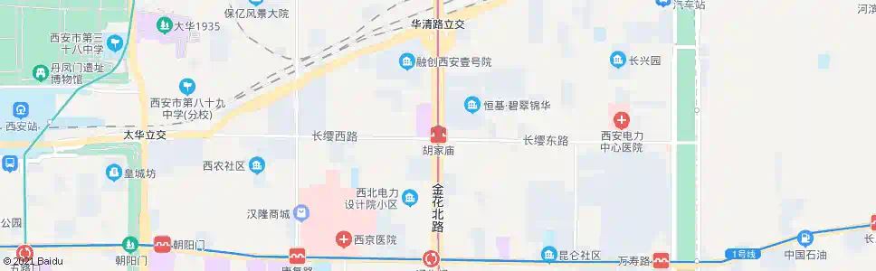 西安胡家庙_公交站地图_西安公交_妙搜公交查询2025