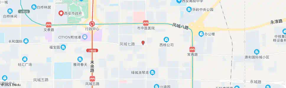 西安凤城七路西段_公交站地图_西安公交_妙搜公交查询2025