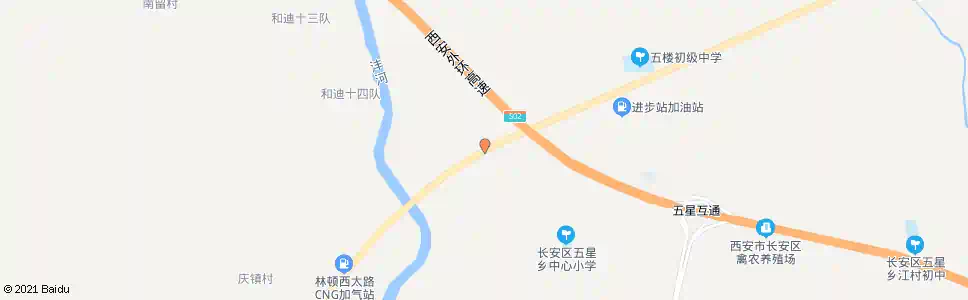 西安五楼村_公交站地图_西安公交_妙搜公交查询2025