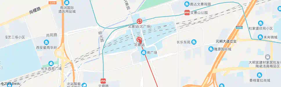 西安交大曲江校区北_公交站地图_西安公交_妙搜公交查询2025