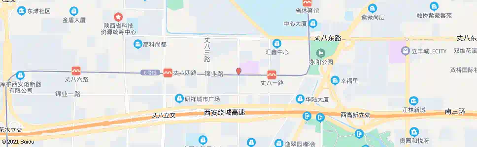 西安锦业路丈八二路口_公交站地图_西安公交_妙搜公交查询2025