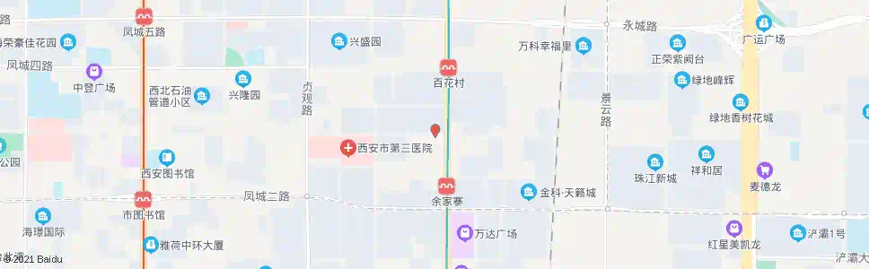 西安太华路凤城三路口_公交站地图_西安公交_妙搜公交查询2025