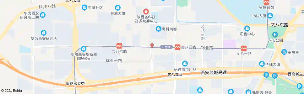 西安锦业路丈八五路口_公交站地图_西安公交_妙搜公交查询2025