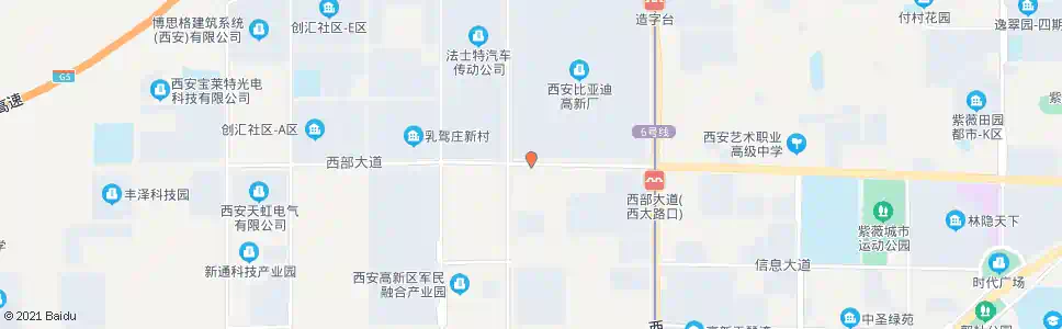 西安西部大道丈八八路口_公交站地图_西安公交_妙搜公交查询2025
