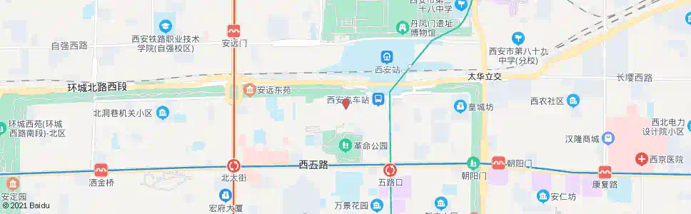 西安西八路_公交站地图_西安公交_妙搜公交查询2025
