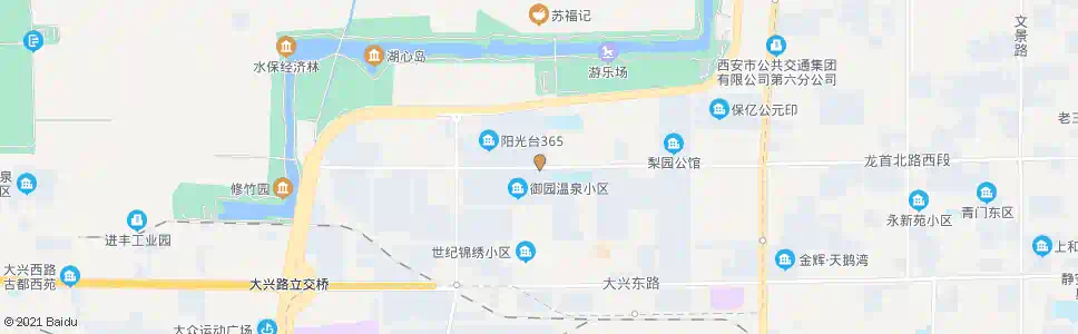 西安梨园路御园小区_公交站地图_西安公交_妙搜公交查询2025