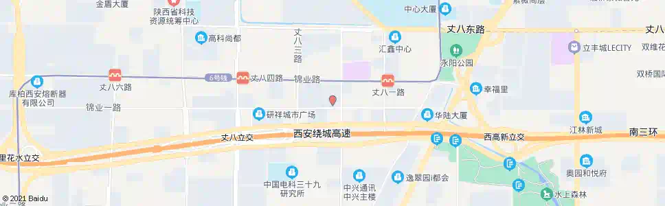 西安锦业一路丈八二路口_公交站地图_西安公交_妙搜公交查询2025