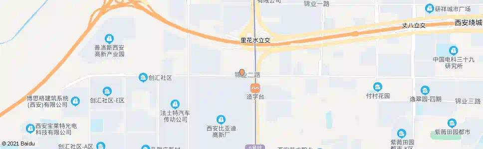 西安锦业二路_公交站地图_西安公交_妙搜公交查询2025
