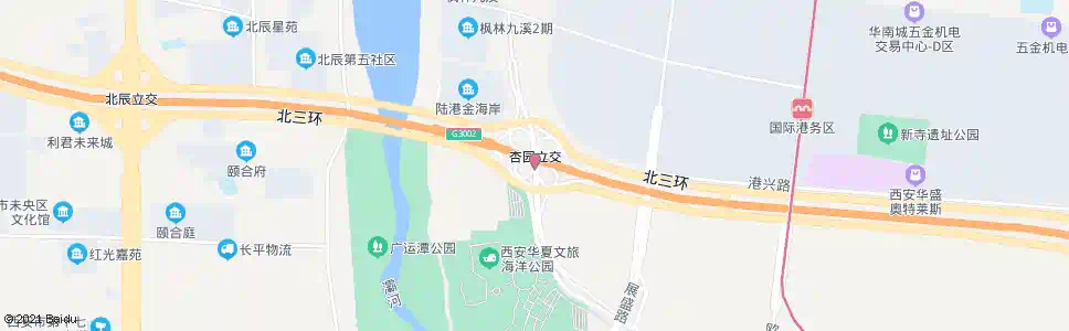 西安杏园立交_公交站地图_西安公交_妙搜公交查询2025