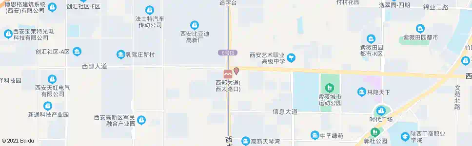 西安产业园公交调度站_公交站地图_西安公交_妙搜公交查询2025