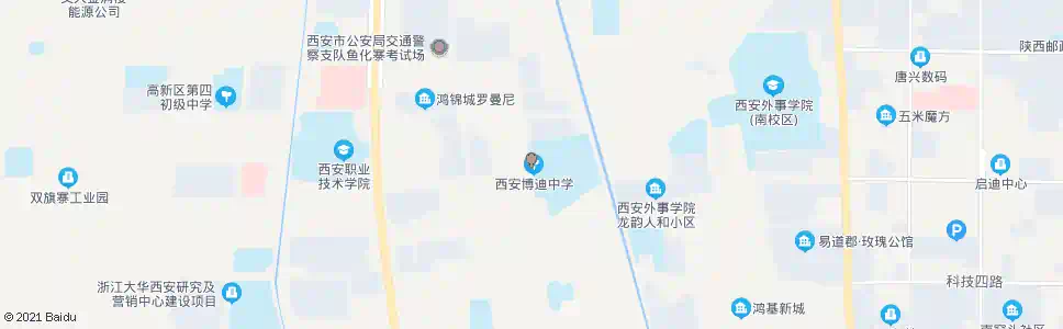 西安博迪学园_公交站地图_西安公交_妙搜公交查询2025