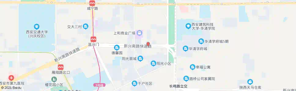 西安新城科技园_公交站地图_西安公交_妙搜公交查询2025