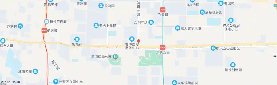 西安东长安街神舟三路口_公交站地图_西安公交_妙搜公交查询2025
