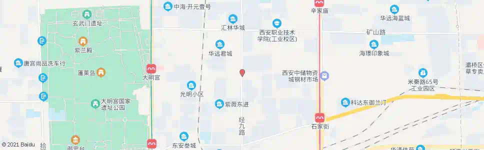 西安经九路_公交站地图_西安公交_妙搜公交查询2025