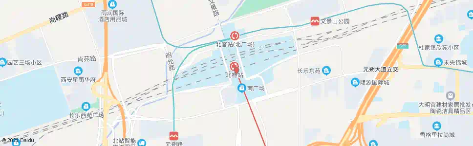 西安比亚迪路北口_公交站地图_西安公交_妙搜公交查询2025