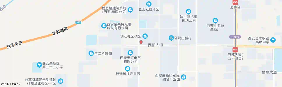 西安西部大道上林苑三路口_公交站地图_西安公交_妙搜公交查询2025
