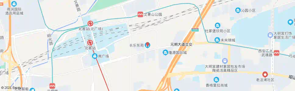 西安长乐东苑_公交站地图_西安公交_妙搜公交查询2025
