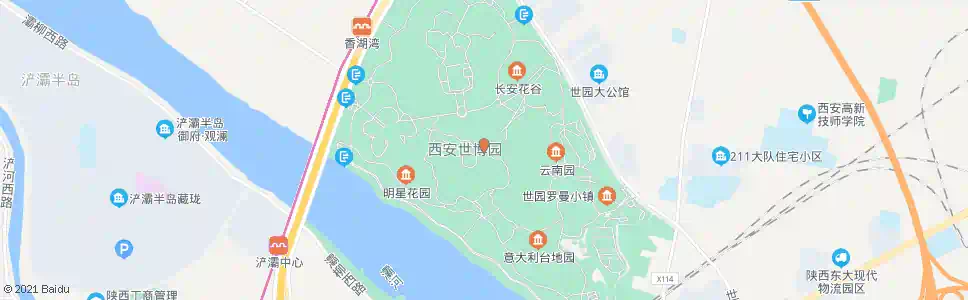 西安世园会主入口_公交站地图_西安公交_妙搜公交查询2025