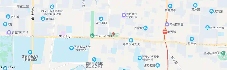 西安长安广场_公交站地图_西安公交_妙搜公交查询2025