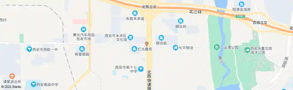 西安红旗东路_公交站地图_西安公交_妙搜公交查询2025