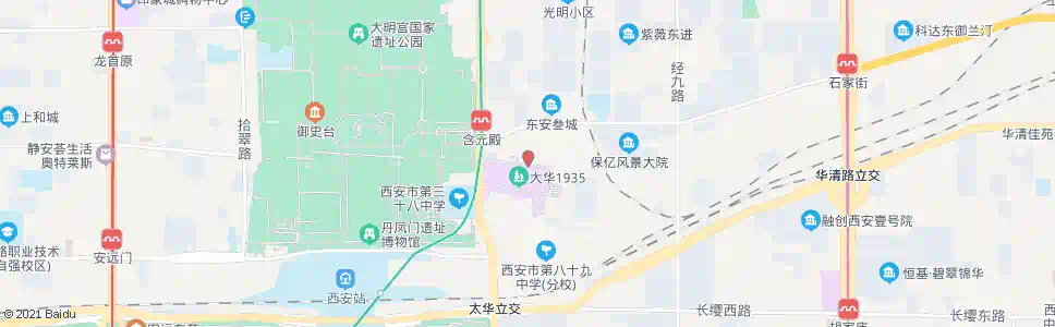 西安大华1935_公交站地图_西安公交_妙搜公交查询2025